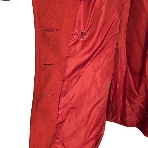 Simply Styled Coat True Red Womens 2X Peacoat Double Breasted Jacket New Sears - Picture 5 of 8